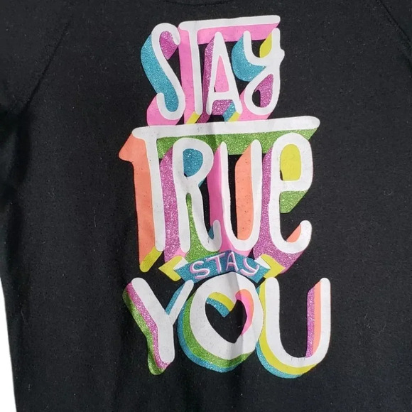 Aeropostale Black Stay True Stay You Tee 12 - Picture 2 of 3